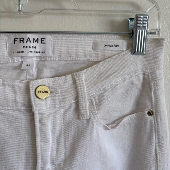 Frame Denim Le High Flare in Blanc White size 25 - Picture 4 of 5